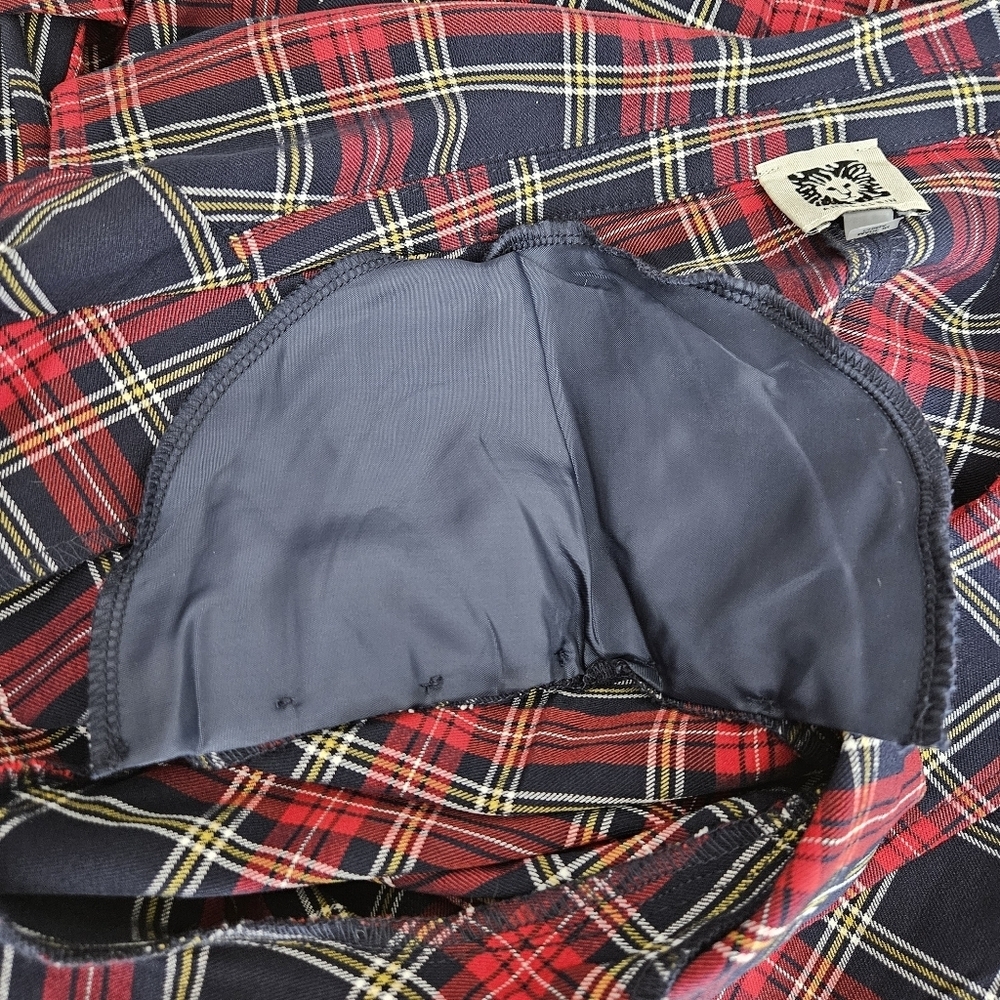 Anne Klein Blazer Red Plaid Long Sleeve Button Lightweight Career Jacket Medium - Picture 5 of 8